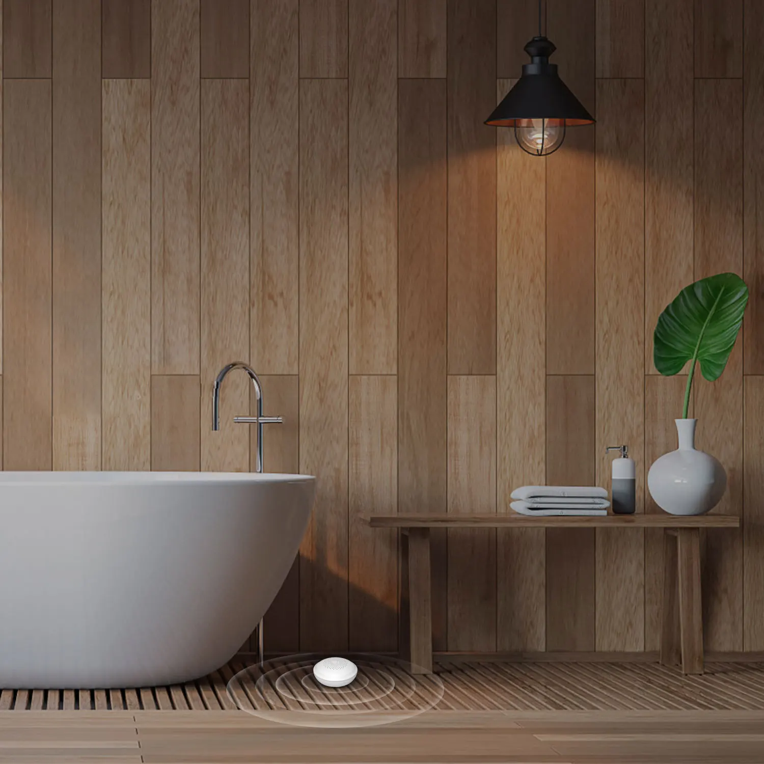 Manufacturer ZIGBEE 3.0 DC 3V battery operated water overflow alarm with wireless function