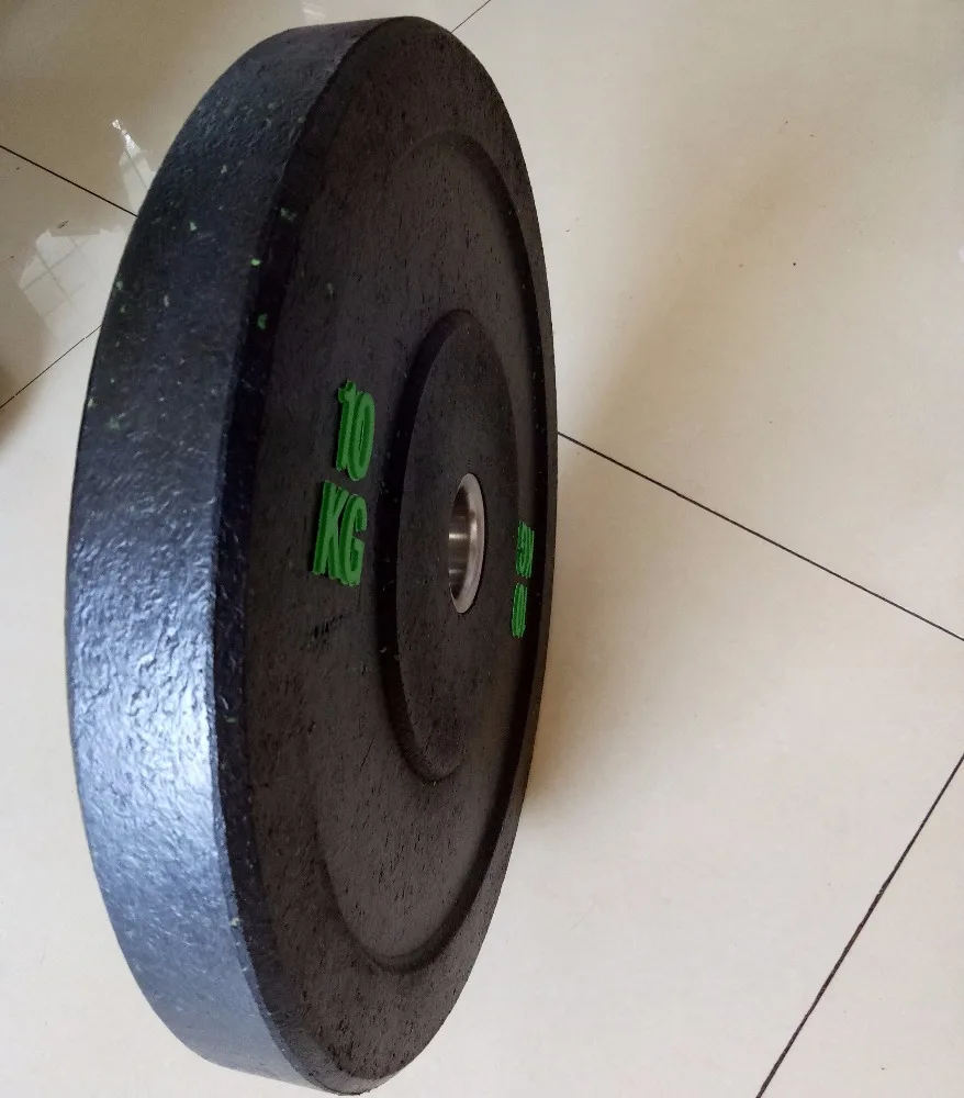 Gym Equipment Barbell Discs /plate Color Speckles Hi-temp Rubber Bumper Weight Plate