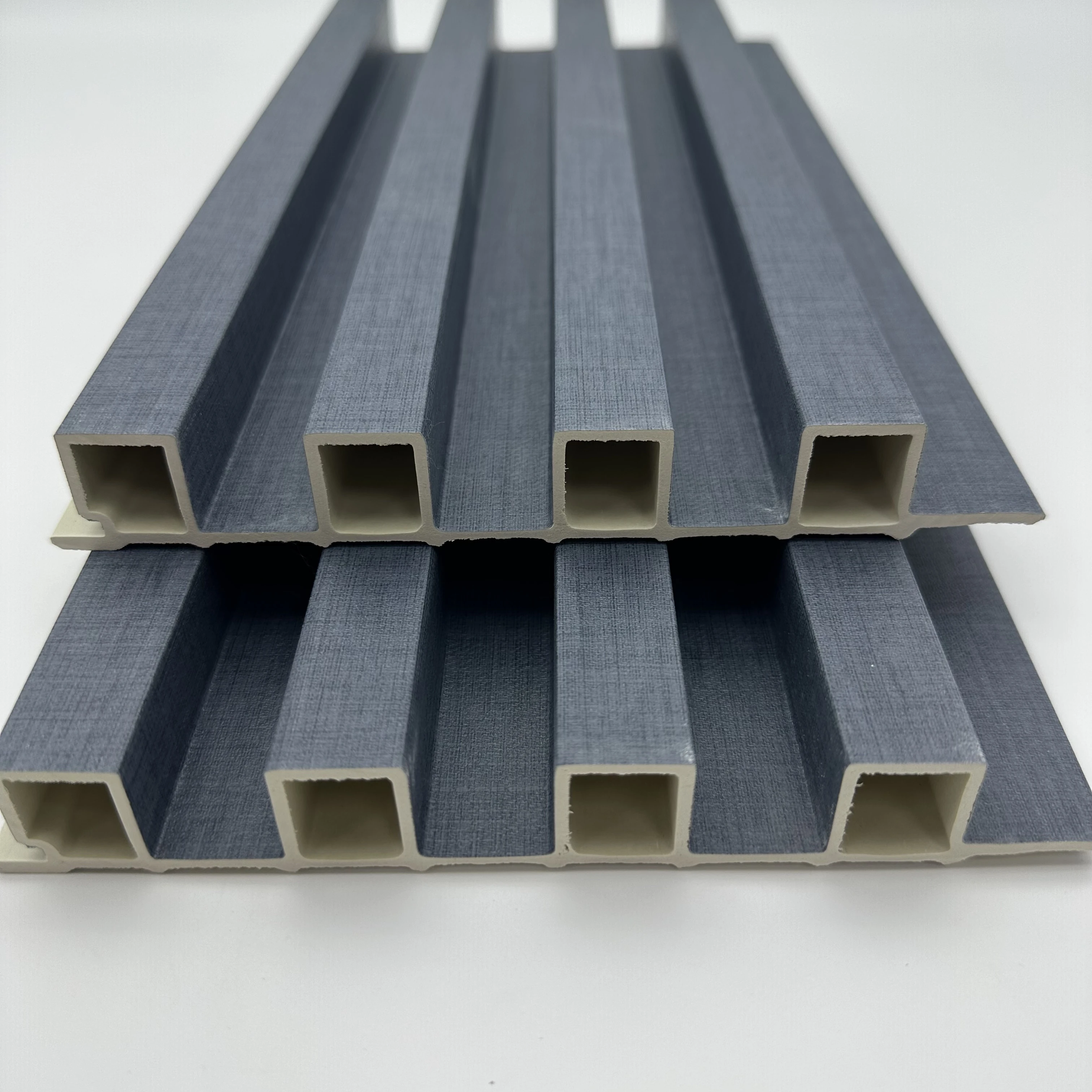 China Wholesale Eco-friendly wpc pvc stone wall panel Waterproof and Soundproof  pvc foam fluted panel interior home decoration