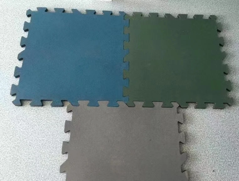 New EPDM rubber flooring interlock colorful fleck rubber gym mat