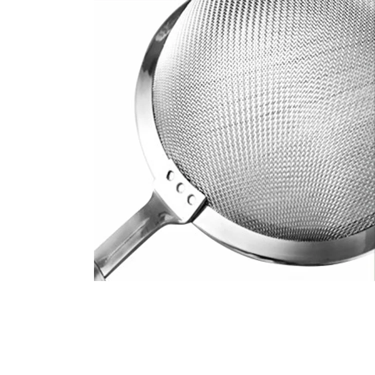12CM Diameter Basket Standard Size Baking Tools Stainless Steel Flour Sifter With Handle
