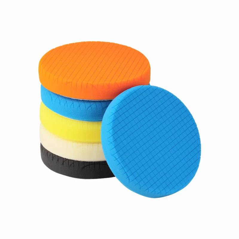 SPTA 5Pcs 7inch Buffing Pads Polishing Pads Polishing Grid Pad for Car Polisher Boat Polisher
