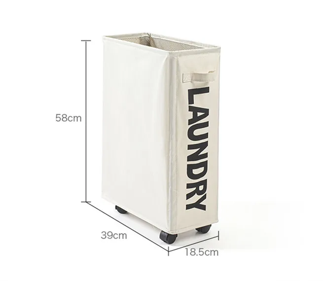 Foldable Laundry Hamper With Wheels Durable Oxford Fabric Laundry Basket Clothes Sorter Portable Multifunction Storage Bag