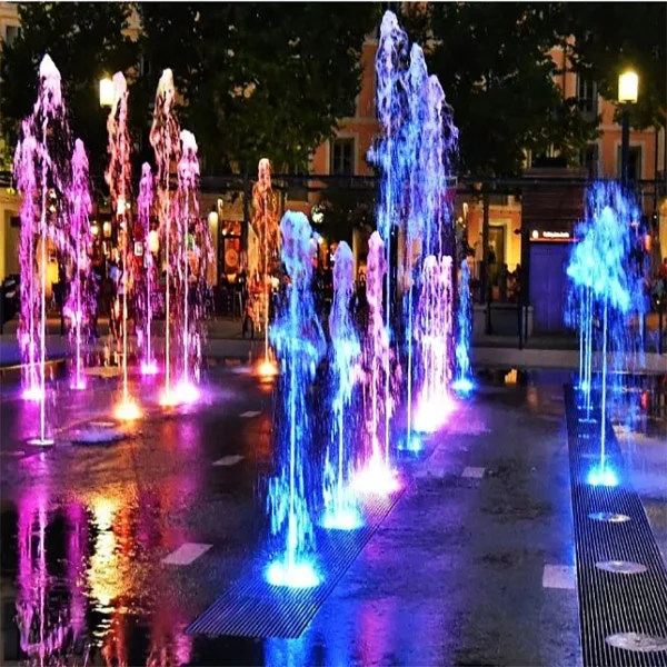 Outdoor Artificial Decorative Public Place Children Playing Dry Floor Stainless Steel Music Dancing Water Fountain