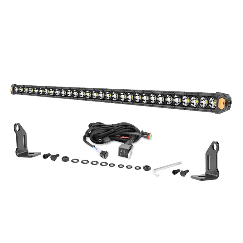 Amber Or White 150W With Wiring Harness Hood Mount Led Light Bar Offroad