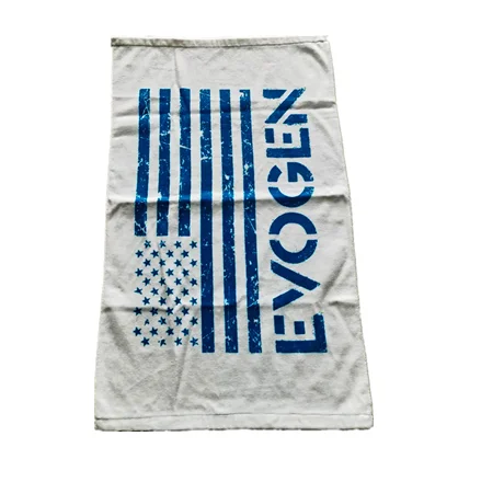 Custom Cotton Printed Logo Pattern Rally Towel Promotion Souvenir Face Sports White towel