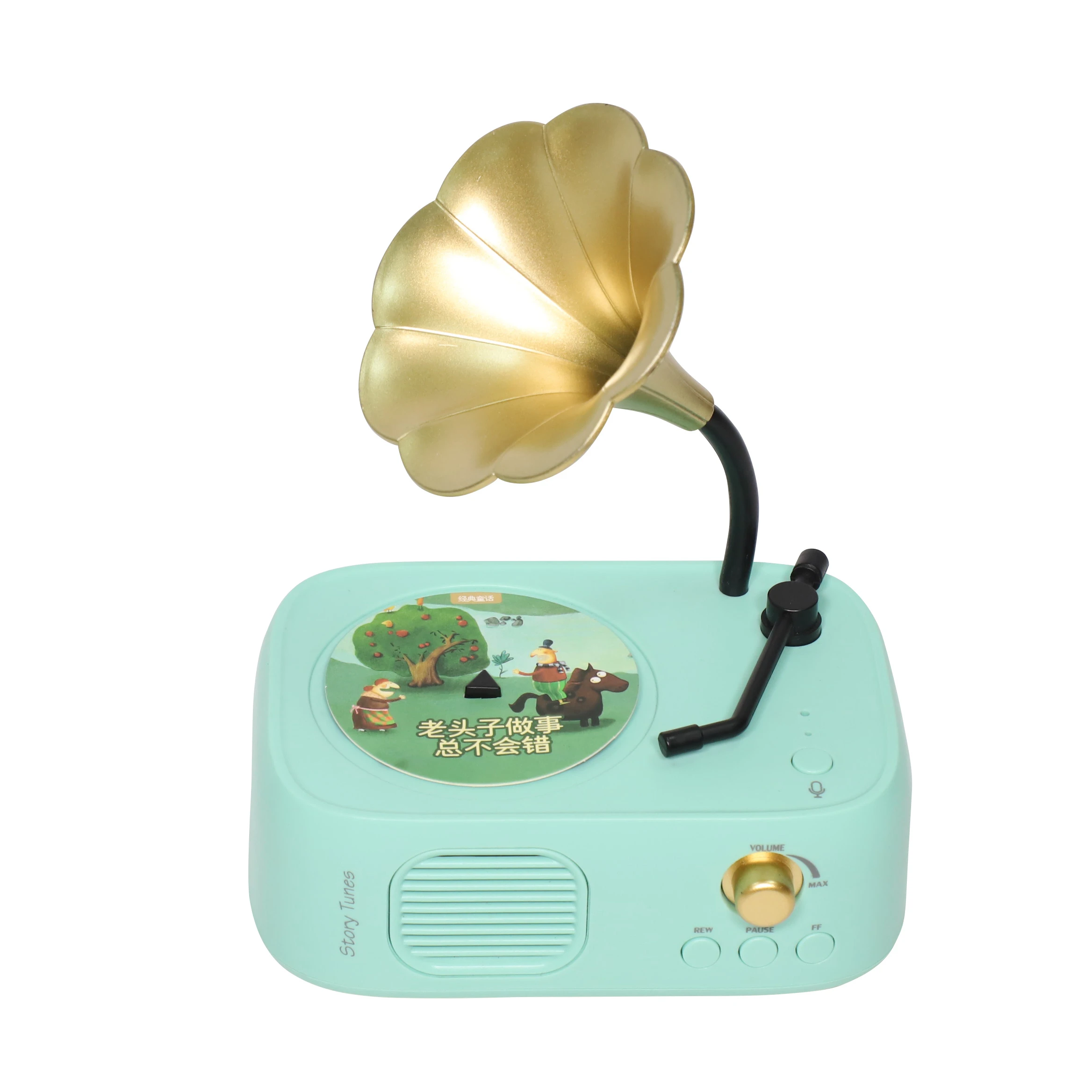 All-in-1 Travel Device Plays Stories Kids Screen-Free Bluetooth Audio Player