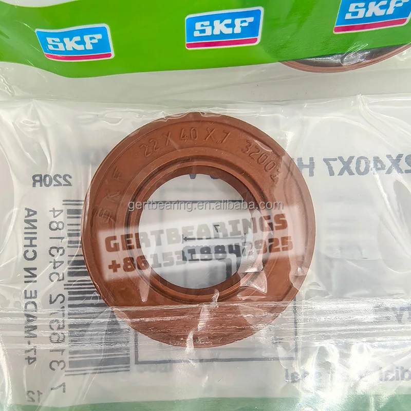 FKM non-contacting auxiliary lip SKF Oil Seal 22x40x7 HMSA10V With Garter Spring Genuine SKF Oil Seal 22x40x7 HMSA10V