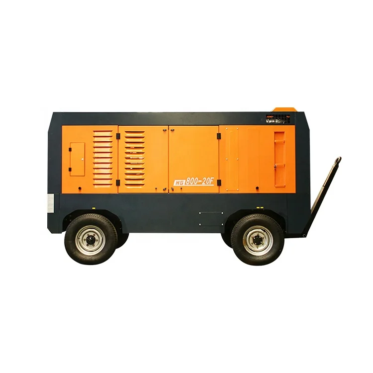 
China Mobile Industrial Screw Diesel Engine Air Mobile Compressor 