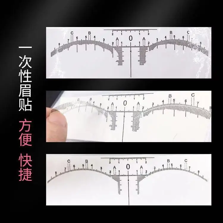 Disposable Tattoo New Eyebrow Measurement Ruler Sticker Microblading Accessoris Tool