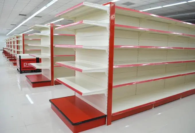 Customized Metal Steel Display Supermarket Wall Gondolas Gondola Shelving Light Medium Duty Gondola Rack and Shelves