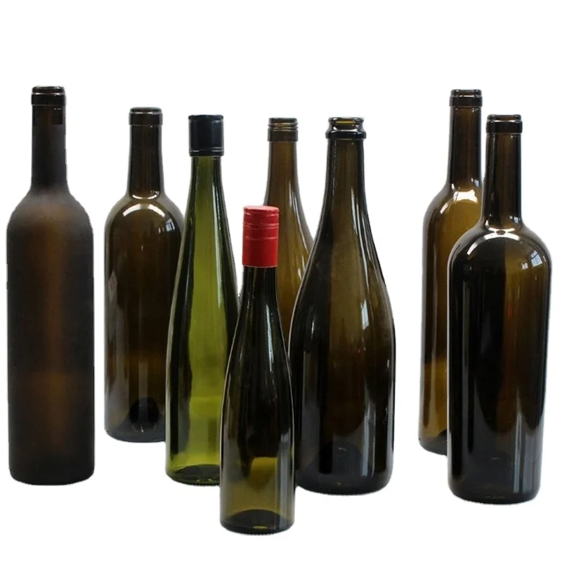 750 ml clear glass bottle with cork lid home brewing bottle for sparkling wine, juices, drinks