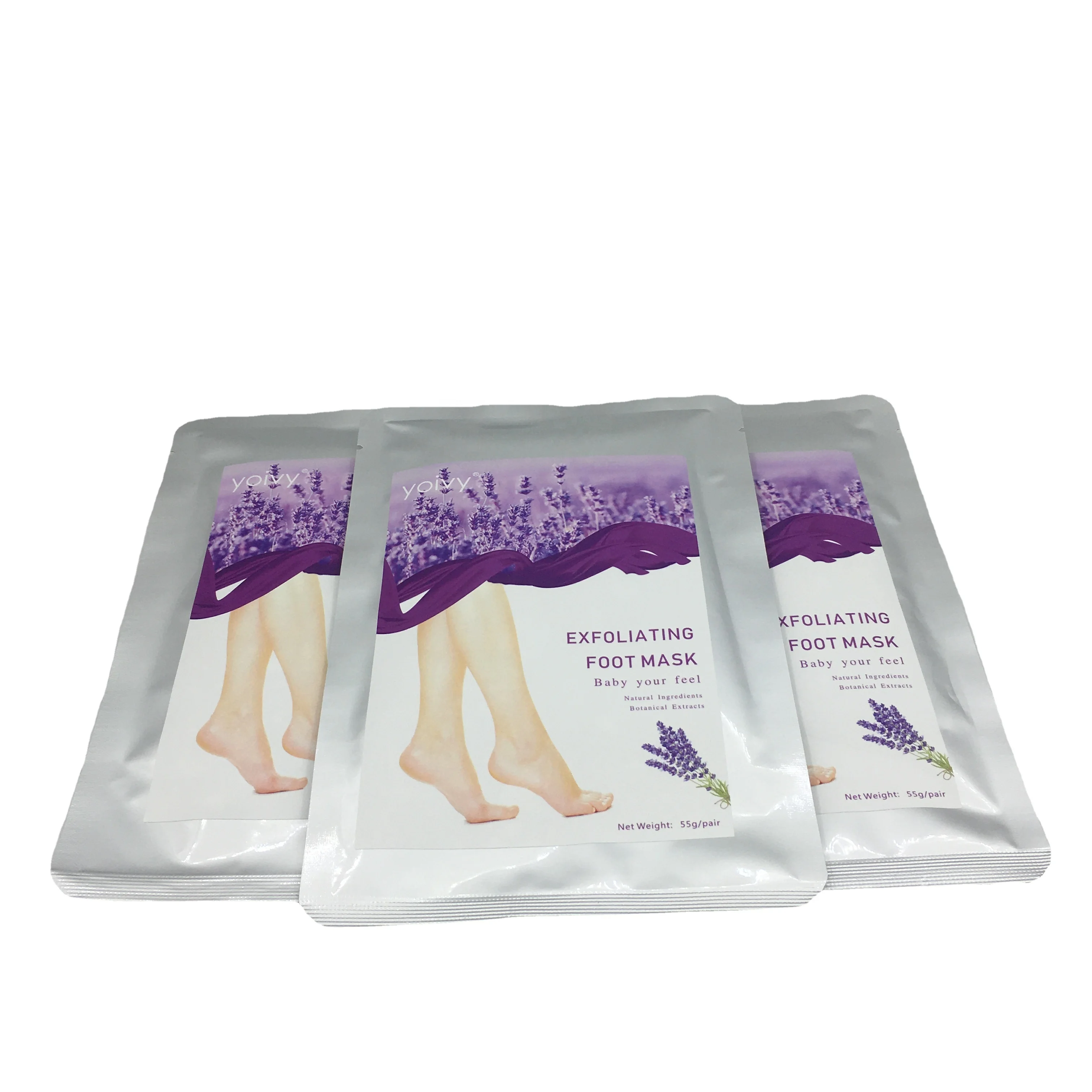 Оптовая продажа, отшелушивающая маска для ног с натуральной органической лавандой от корейской торговой марки