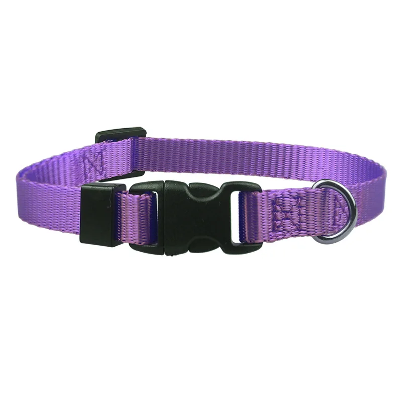 Puppy collars for small dogs Nylon Dog Collars Adjustable Classic Solid Color True Dog Collar Pet Essentials M (1.0cm*21.5~33cm)
