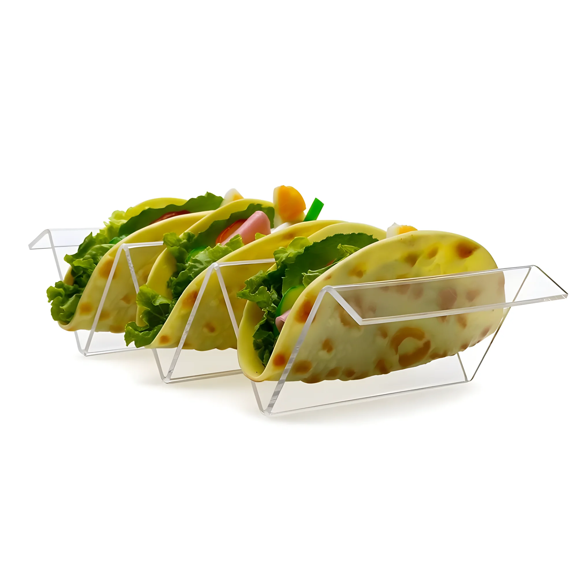 ACRYL Paper Taco Stand Display Restaurants Burrito Stand A4 2mm Exhibitions Shops Parties Advertising Promotions Comes Carton