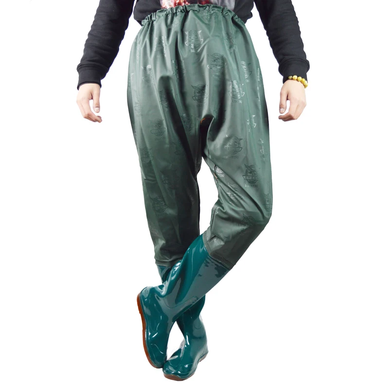 High quality PVC breathable wading belt fishing pants wholesale waterproof pants wading boots pants