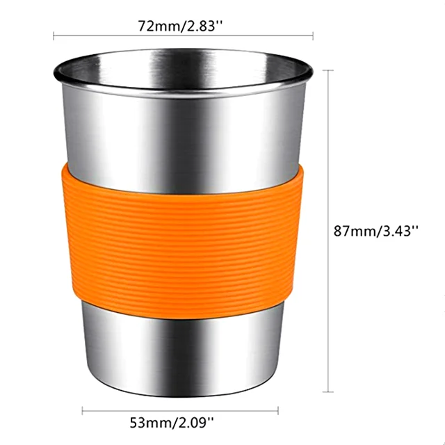 Silicone Sleeves Lids And Straws Premium Metal Drinking Glasses Stainless Steel Cups For Kids Adults