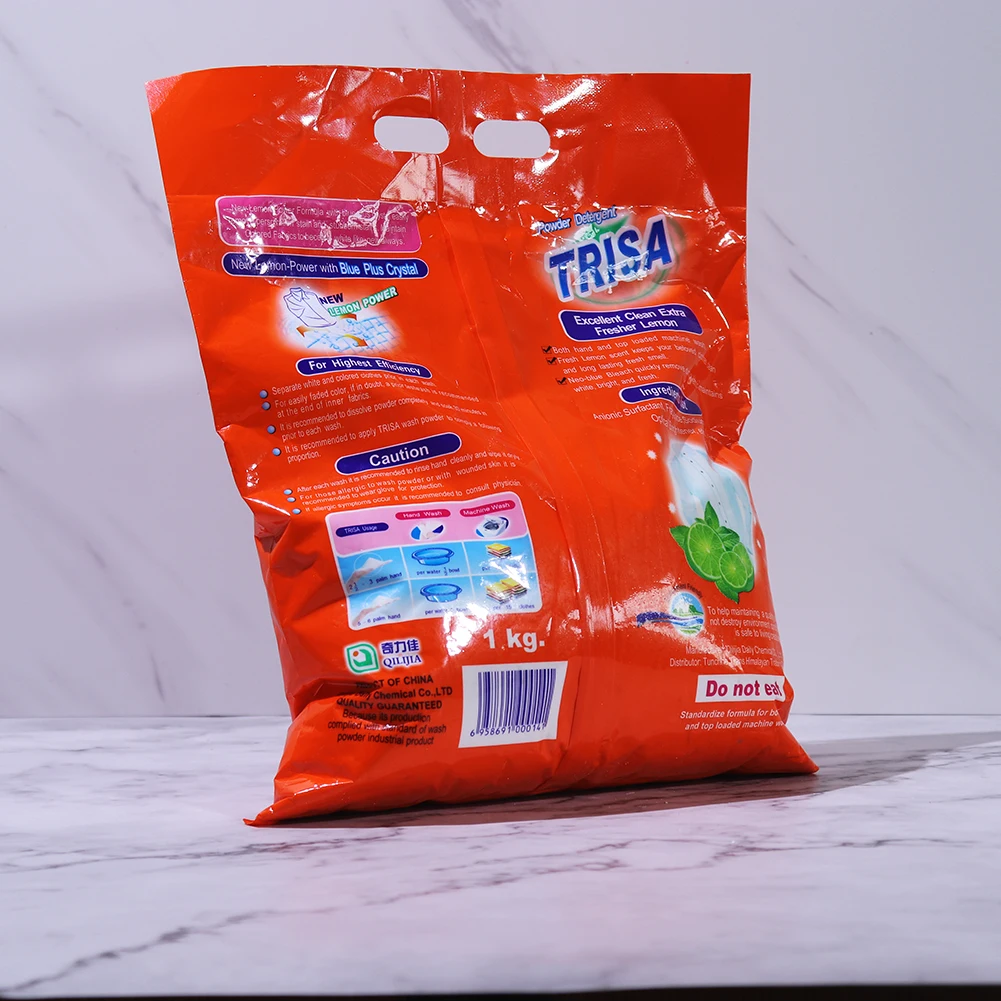 manufacturer custom cheap High foaming Natural Bagged washing powder mother powder