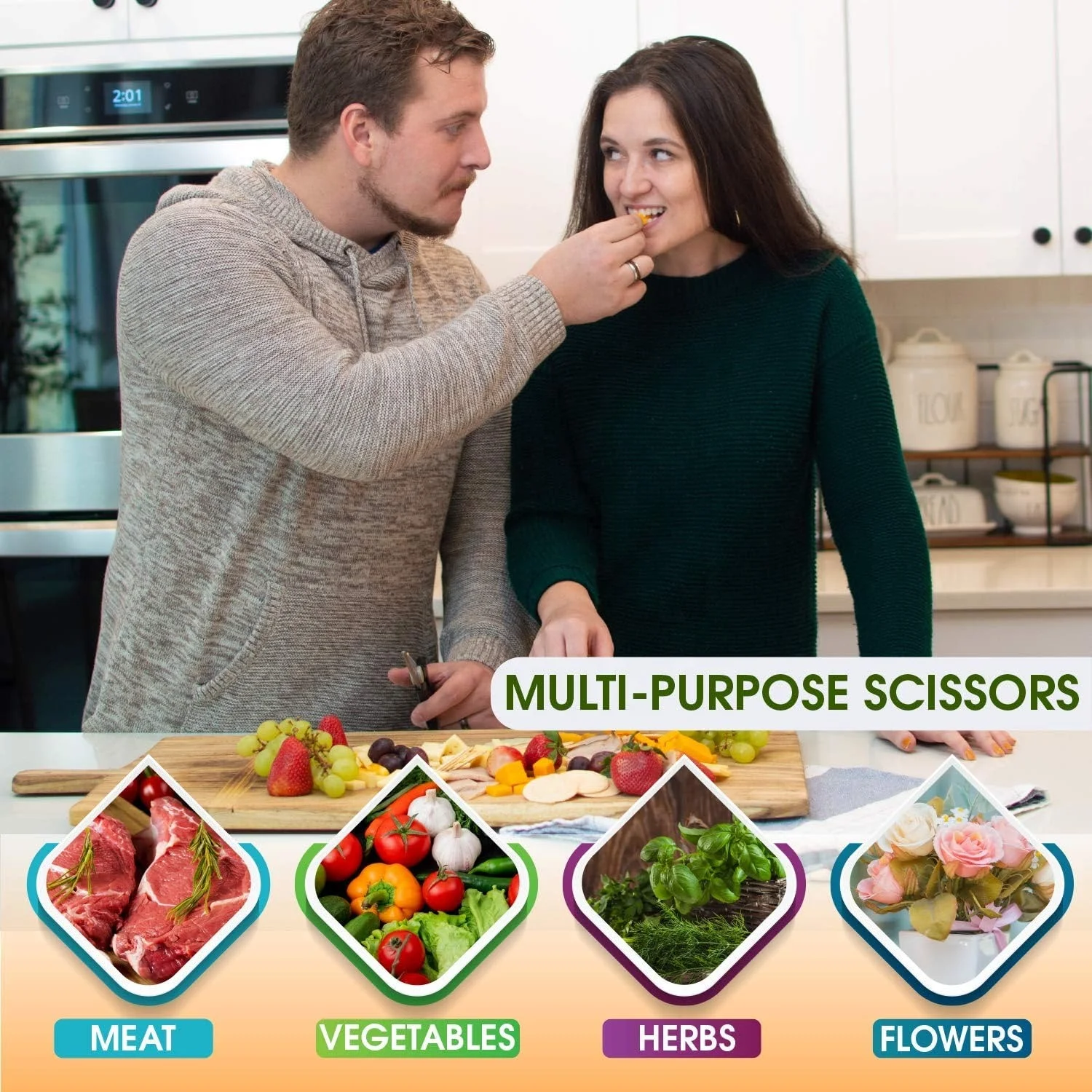 Multifunction Kitchen Scissor Shears Stainless Steel with PP Handle