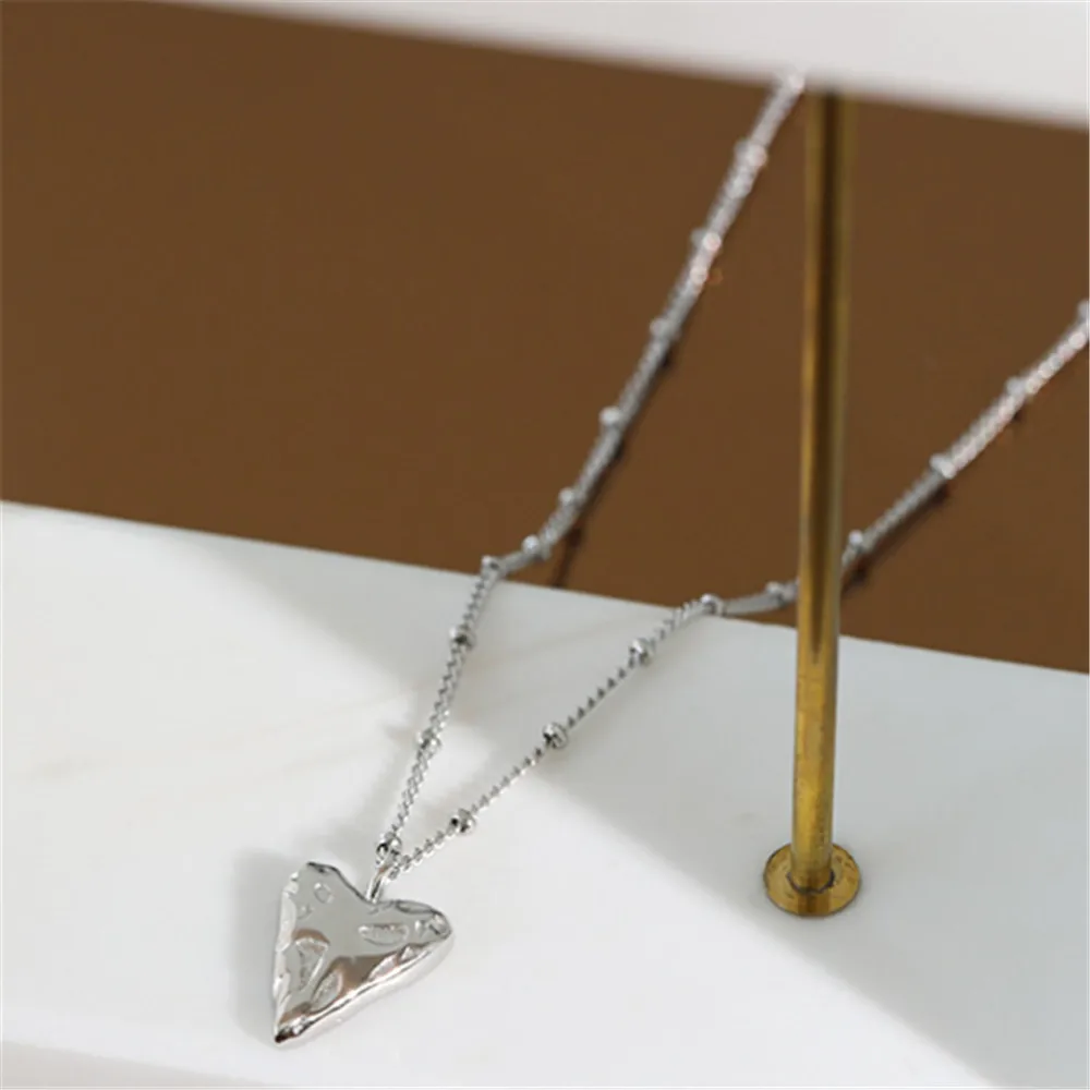 FUAMAY Cheese Cave Heart Necklace Women Jewelry 2020 Heart Bohemian Pendent Boho Necklace Gold Plated Jewelry Pendants Necklace