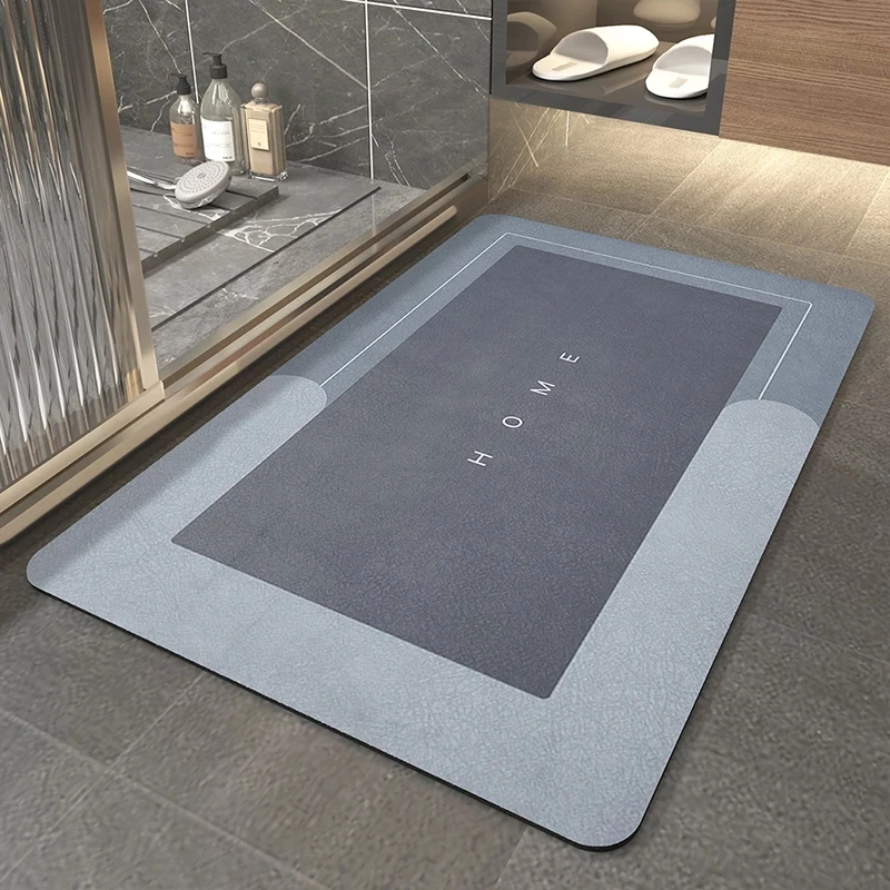 Bath Mat Super Absorbent Non slip Diatom Mud Bathroom Rug Quick Drying Bath Shower Rug Kitchen Entrance Door Mats Home Floor Mat