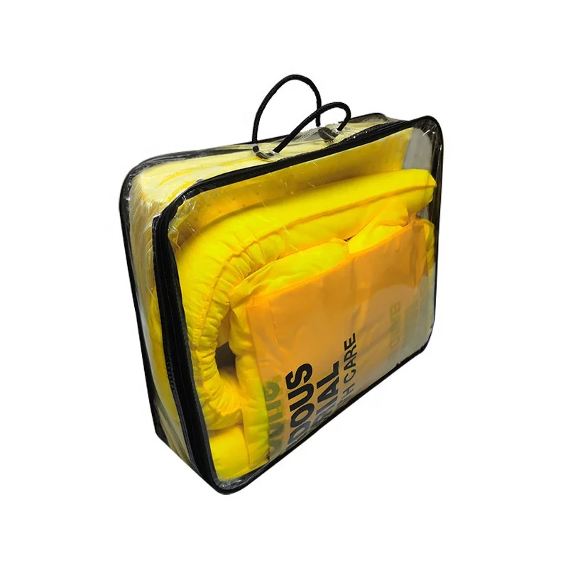 Yellow Chemical Absorbent pads spill kits 30 L capacity chemical Sorbent folded spill kit