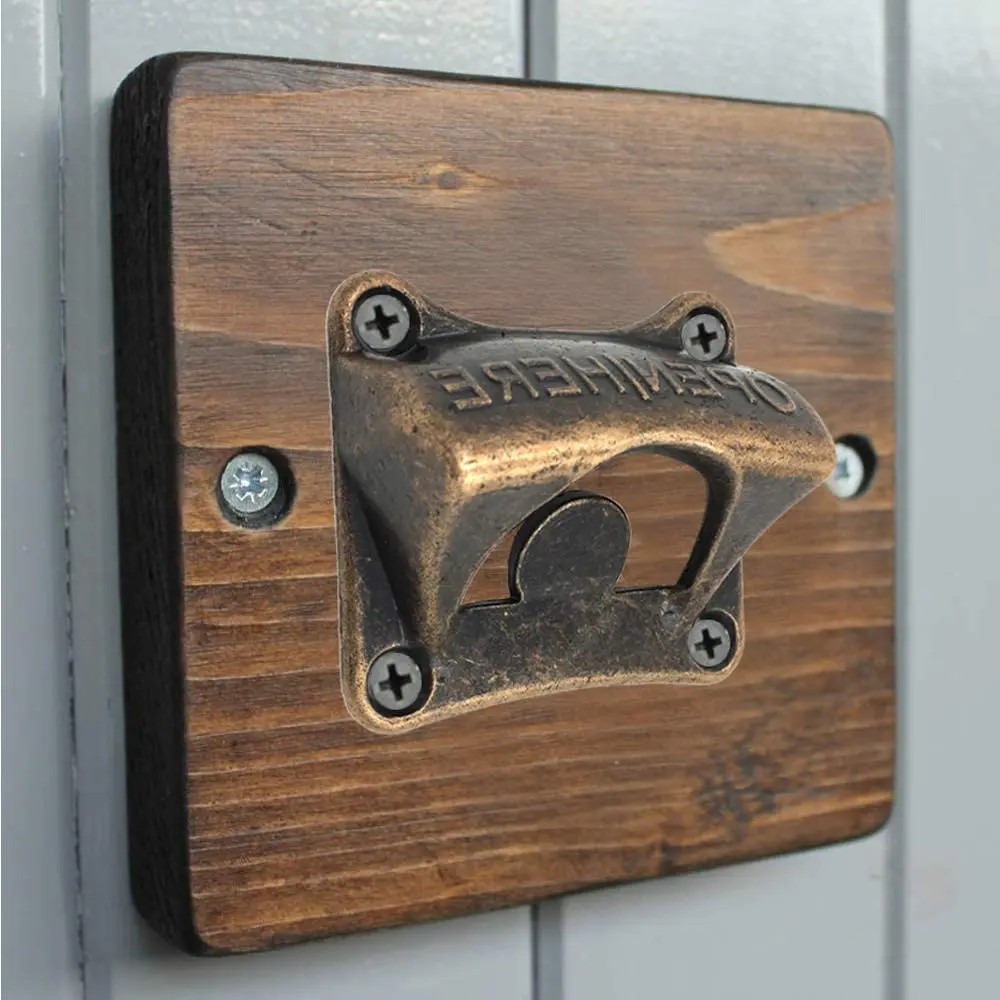 Custom Logo Metal Wall Mount Bottle Opener Promotional Zinc Alloy Wine Opener with Custom Logo