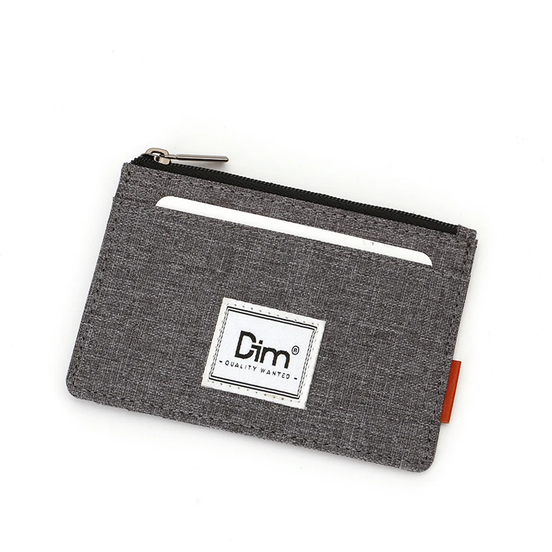 
Custom Printed Logo Credit Card Holder Ultra Slim Minimalist RFID Blocking Nylon Credit Card Wallet 