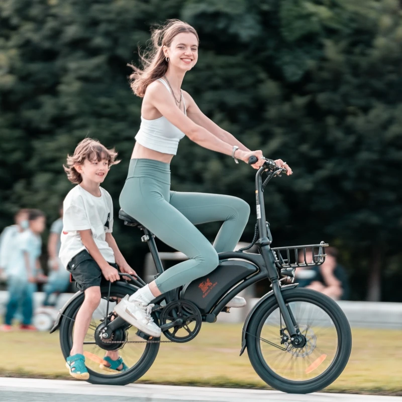 EU STOCK Duty Free Kukirin V1pro 20 Inch  Folding Electric Bike With Baby Seat 48V 350W 45KM/H Electric Bicycle