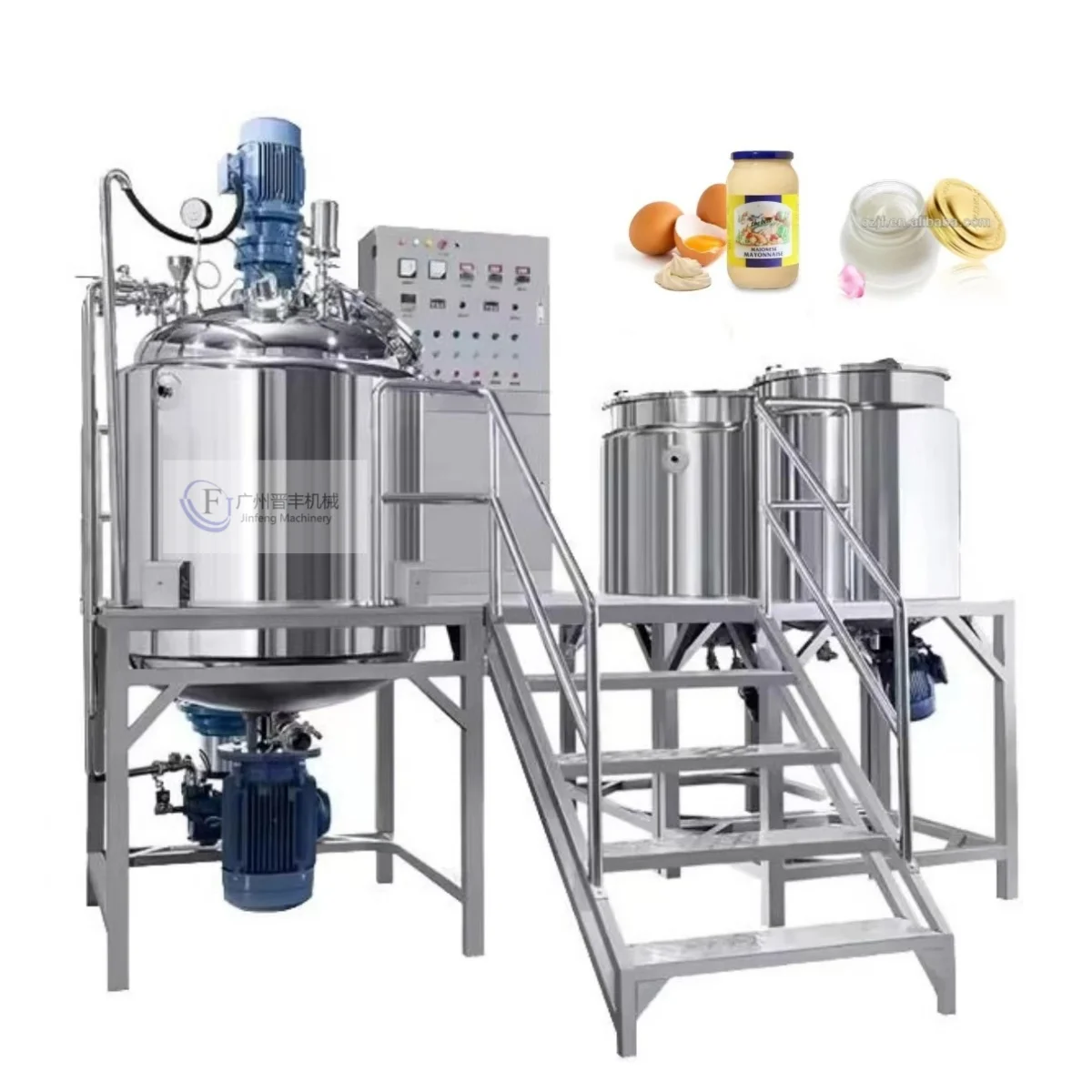 New Design Cream Power Making Machine Equipment High Shear Mixer For Cosmetic Product Salad Dressing Emulsifier