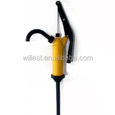 Manual transfer barrel pump for low density liquid HUTZ PP lever action chemical hand pump ODP27LP06 plastic drum pump