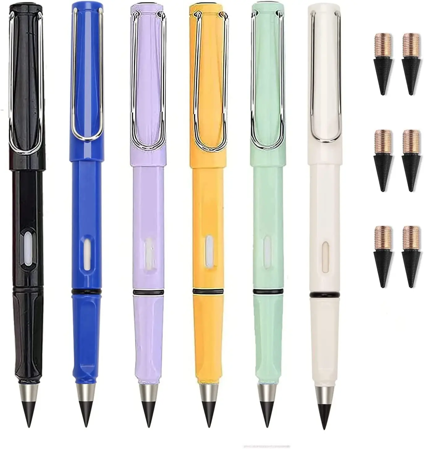 Eternal Pen Wholesale 12 colors Inkless Pencil Everlasting Replaceable Head Magic Pen No dirty hands