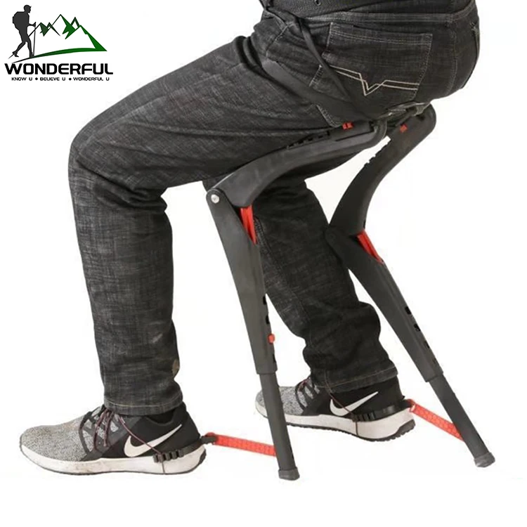 Outdoor Wild Fishing Folding Chair Exoskeleton Seat with Nucleic Acid Queuing Mechanical Walking Chair