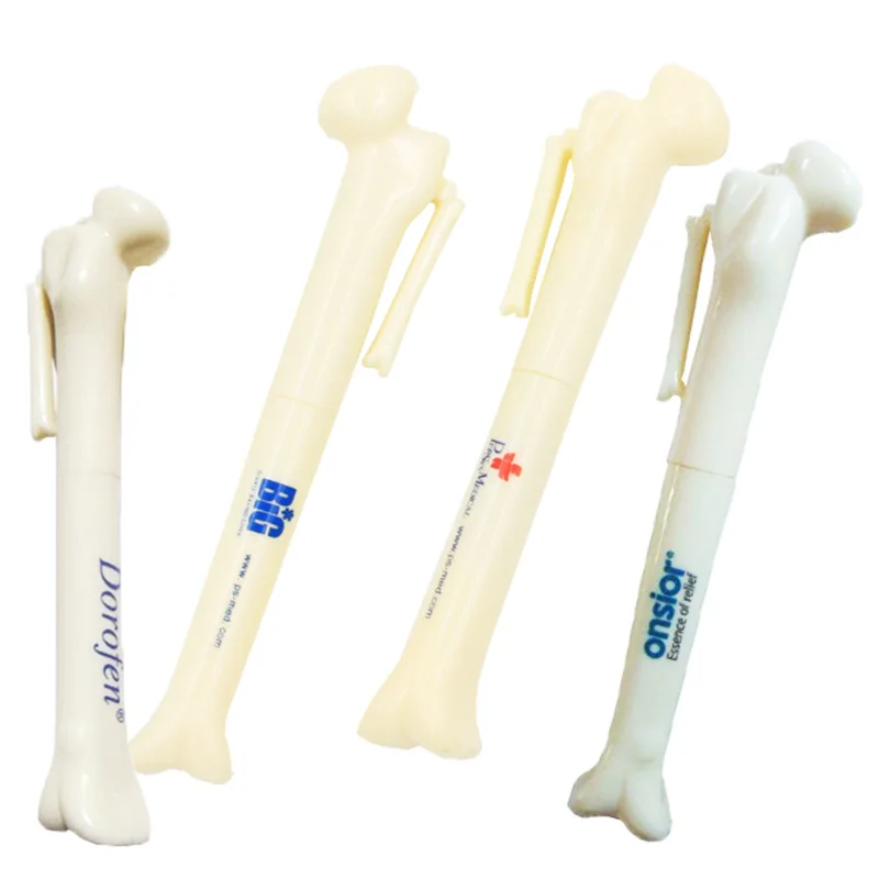 Promotional Advertising Novelty Hospital doctors nurses ballpoint pens Bone Shaped Ballpoint Pen Plastic Creative Ball Pen
