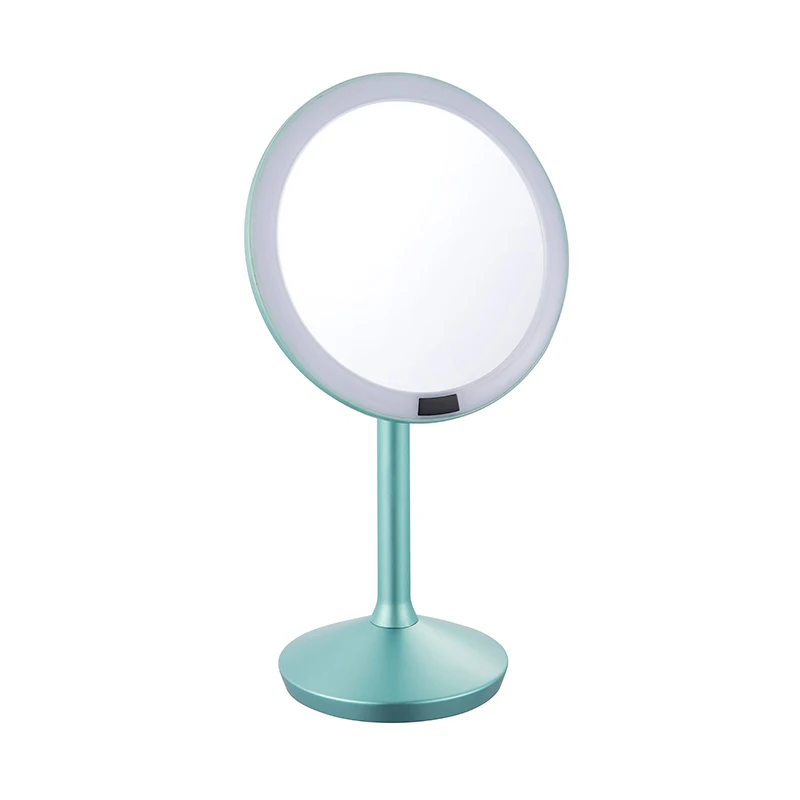Chrome 17cm Diameter Round 1X 5X Magnification Vanity Mirror Led Light Makeup Mirror