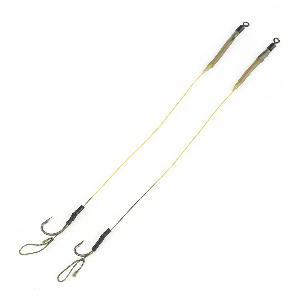 W.p.e 2 шт./упак. Карп Рыбалка волос Rig 4 #/6 # колючей BKK рыболовный крючок готовые для Бойла с перекрестной шнуровкой 20 см 45LB Плетеный покрытием рыболовная леска