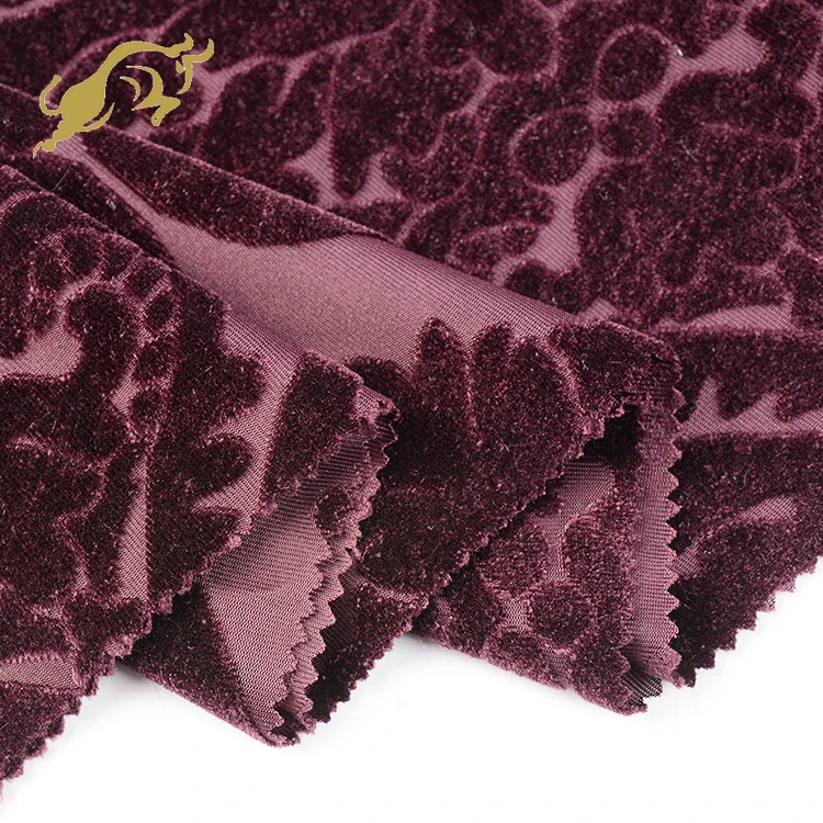 shaoxing hengniu KS velvet fabric printed embossed home textile fabric