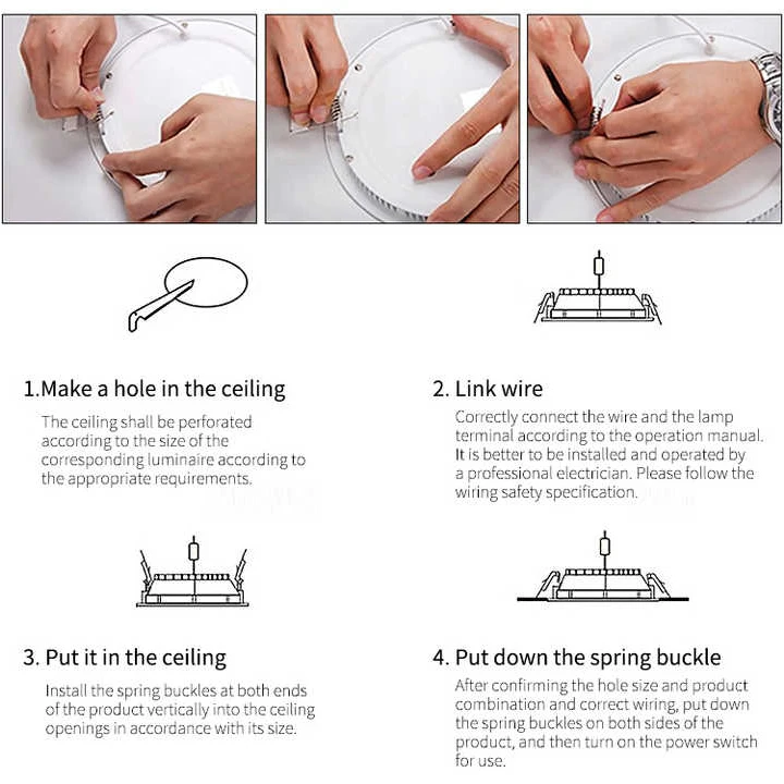 18w 24w Aluminum 6w Led Adjustable Lights In 1 Ceiling Panel Recessed Can Light White