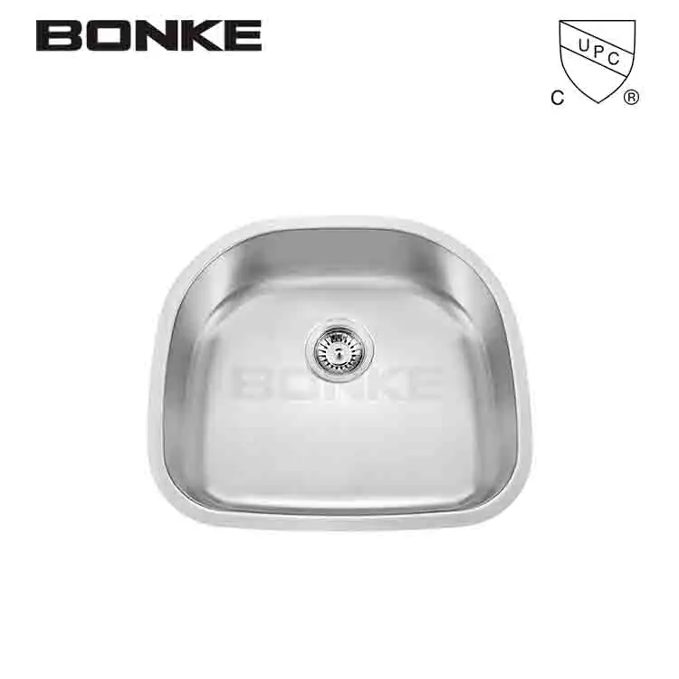 Classic Design Pressed Deep Drawn Single-Bowl Moduled Stainless Steel Kitchen Sink