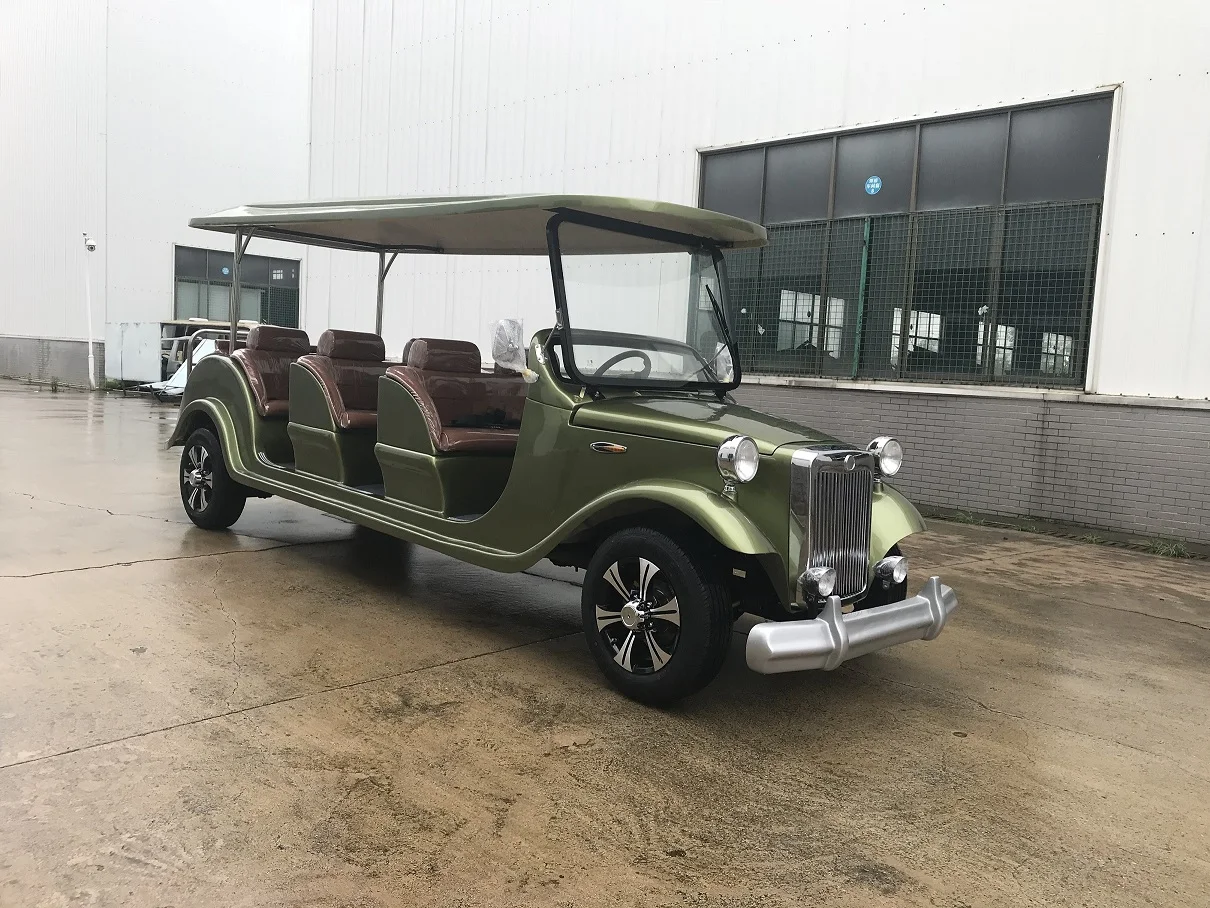 Роскошная дешевая электрическая винтажная/антикварная/Классическая тележка для гольфа на 4, 6, 8, 12 мест для свадьбы, курорта, отеля, виллы, сделано на китайской фабрике