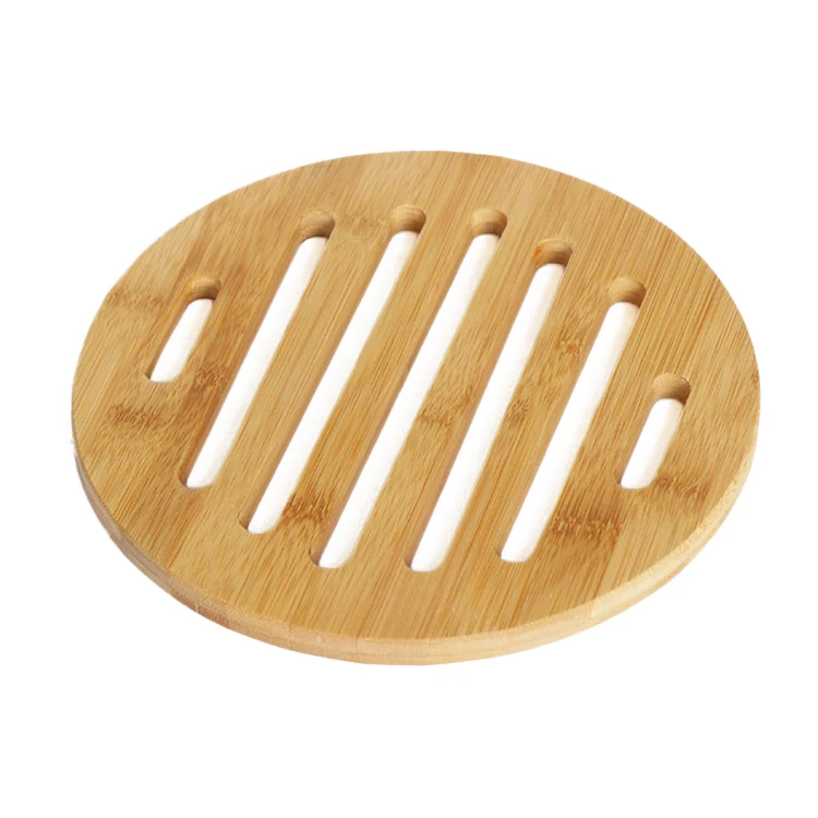 Bamboo natural Wood Trivet Elegant Mats & Pads for Table Top Protection pot mat