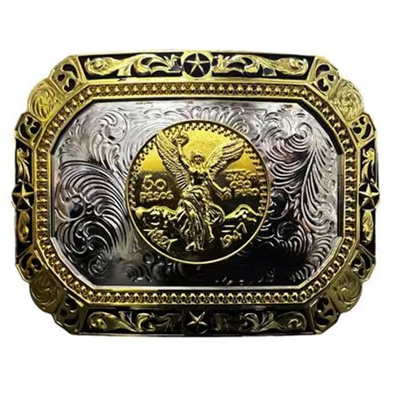 Custom  Round Head Belt Buckle Western Cowboy Style Smooth Belt Buckle Punk Rock Style for Belts