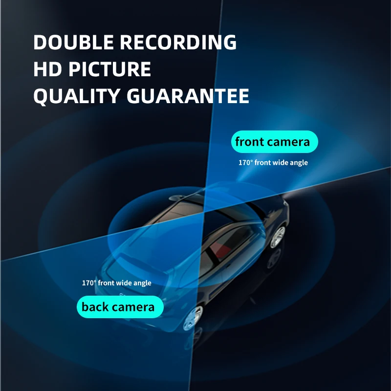 Full HD 1080P Dual Lens Wifi Dash Cam Recorder Car DVR Front and Inside Camera Video Wide Angle Dual Lens Small Dash Cam