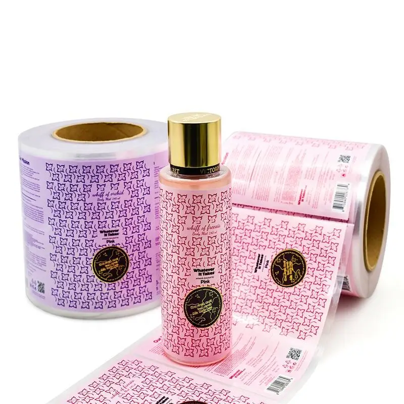 Custom Printed cosmetic Logo Sticker waterproof Self Adhesive Vinyl Roll bottle packaging Label custom stickers