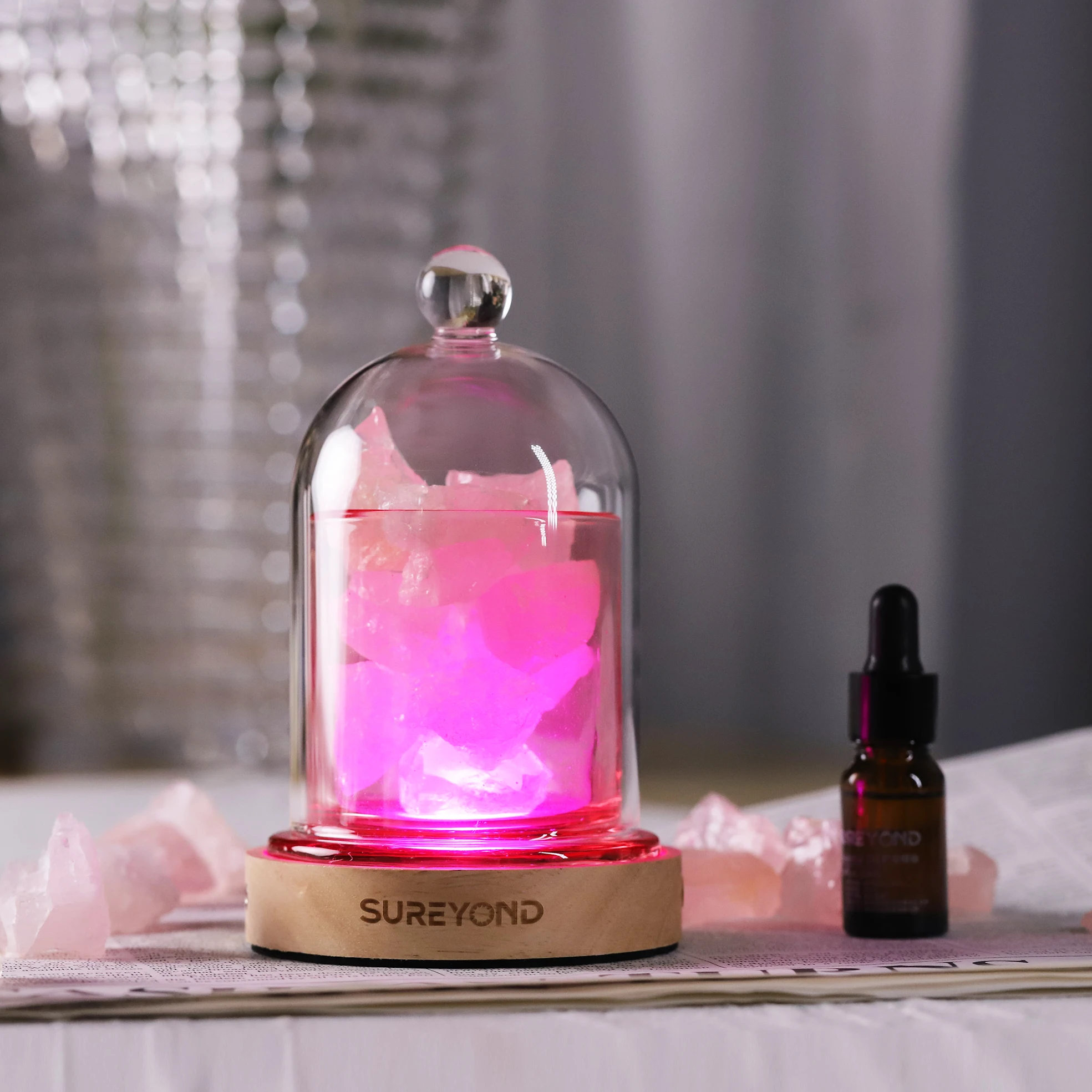 Factory Making No Fire Crystal Healing Stones Essential Oil Diffuser Gift  Box Fragrance Scent Wonderfully Lamp Natural Quartz