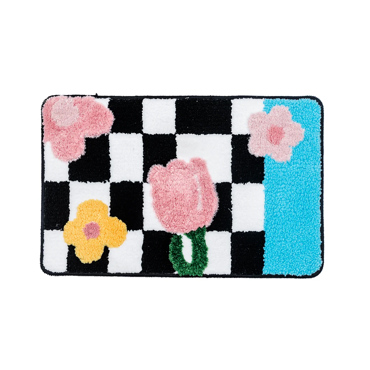 DADA fluffy super absorbent floor bath mat non slip spa polyester tufted bath mats