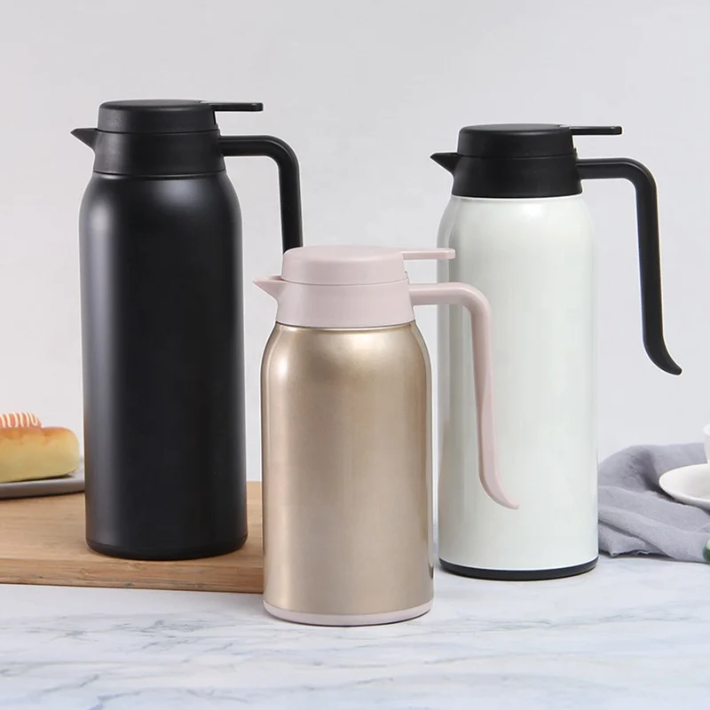 Double Wall Vacuum Insulation Thermal Coffee Carafe Home Water Pot Thermal Hot Water Jugs Stainless Steel sharping pot