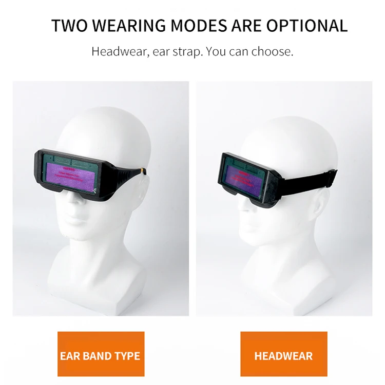 Auto-Darkening Welding Goggles Protective Safety Glasses with Plastic PC Nylon Frames for Welding and Cutting