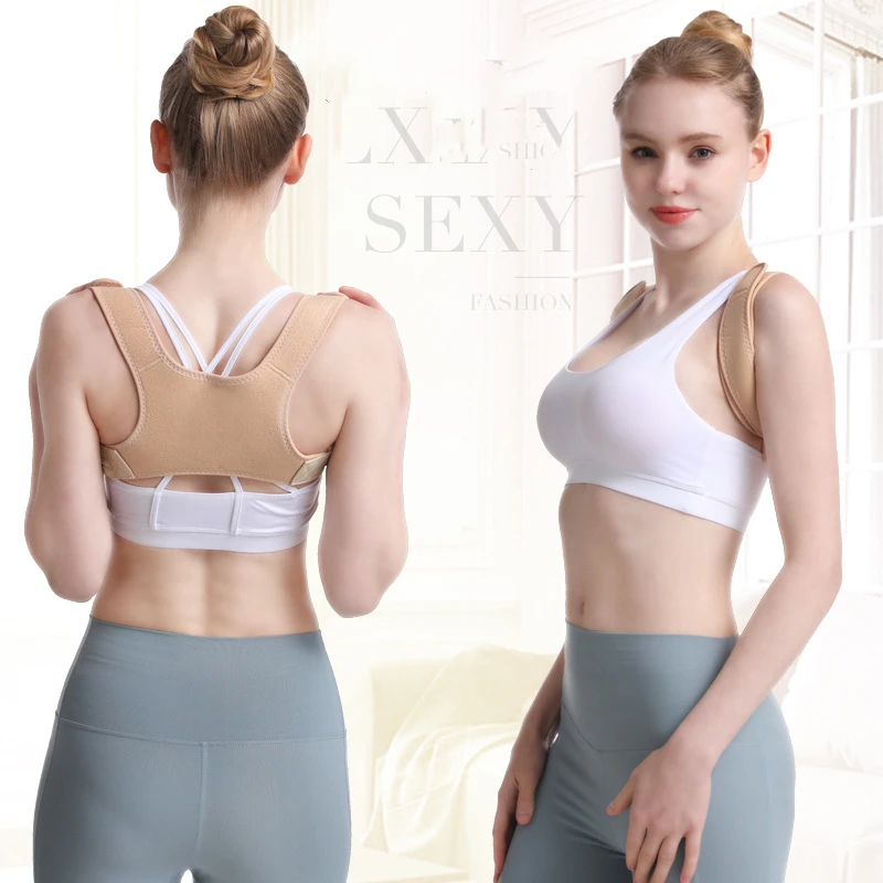 Neoprene shoulder brace adjustable upper back posture corrector corset for adult children