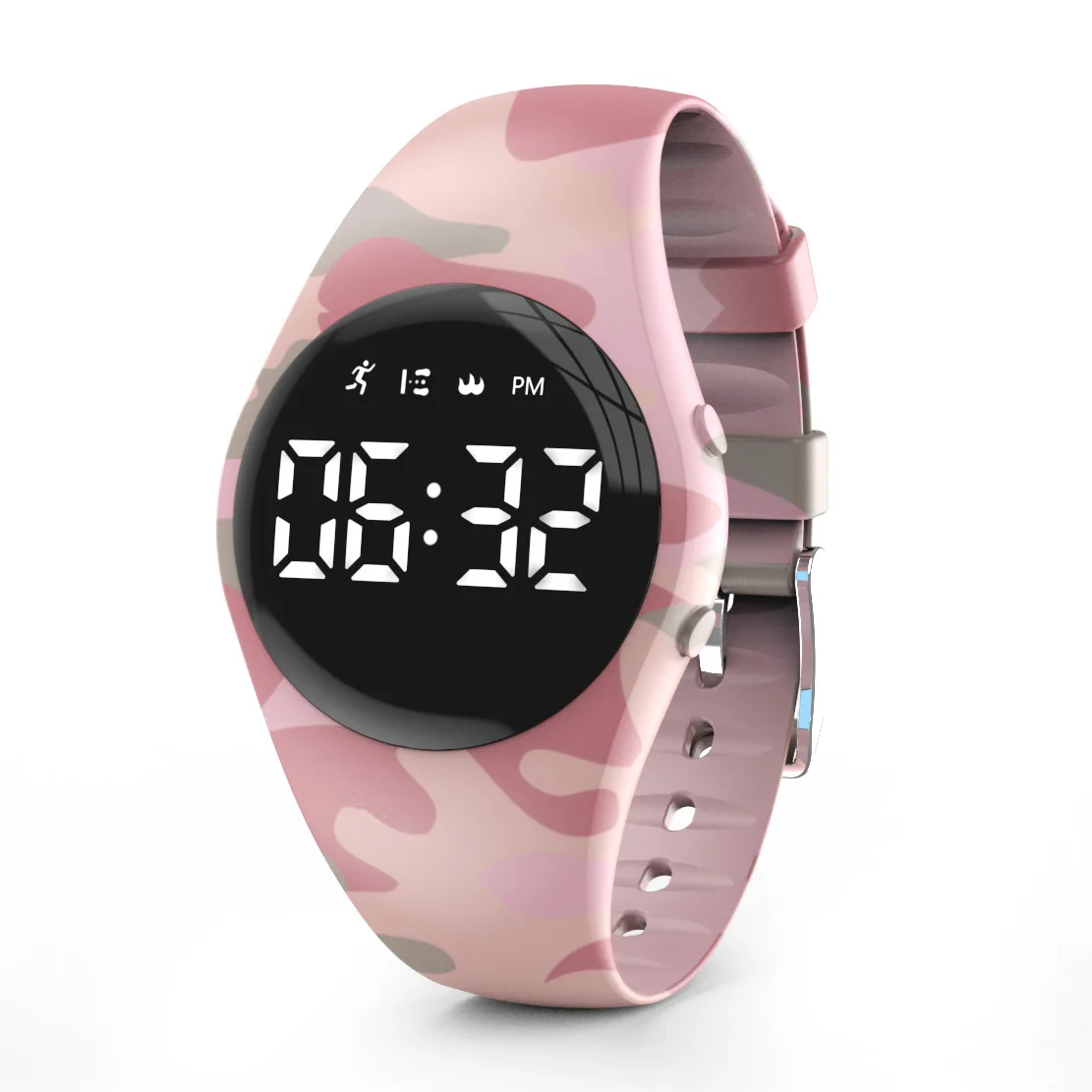 New arrival smart vibrating sound alarm watch LED display kids toilet potty training watch with step counter